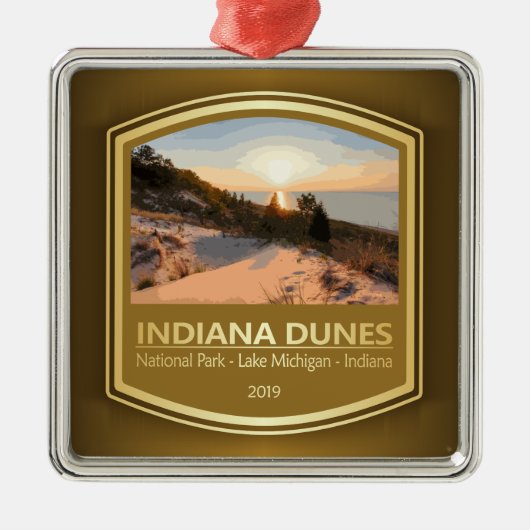 Indiana Dunes NP (PF1) Metalen Ornament (Voorkant)