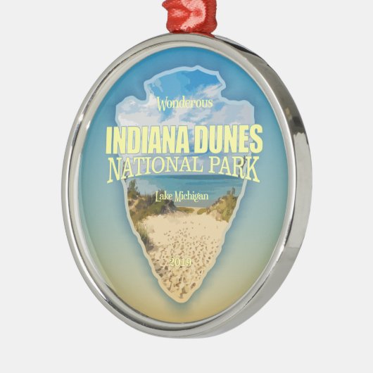 Indiana Dunes NP (pijlpunt) Metalen Ornament (Links)