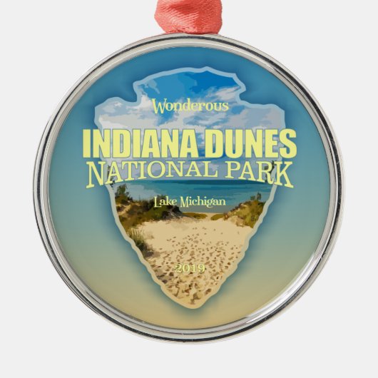 Indiana Dunes NP (pijlpunt) Metalen Ornament (Voorkant)