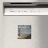 Indiana Dunes, oever, bewolkt, winter Magneet (Insitu (Vaatwasser))