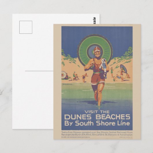 Indiana Dunes State Park Reizen Briefkaart (Voorkant / Achterkant)