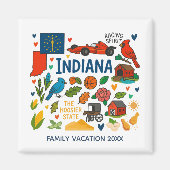 Indiana Family Trip Keepsake Custom Magneet (Voorkant)
