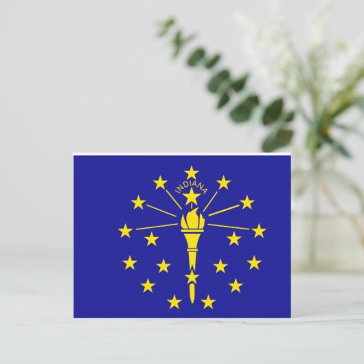 Indiana Flag Briefkaart (Staand voorkant)