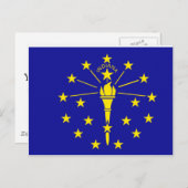 Indiana Flag Briefkaart (Voorkant / Achterkant)