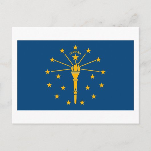 Indiana Flag Briefkaart (Voorkant)