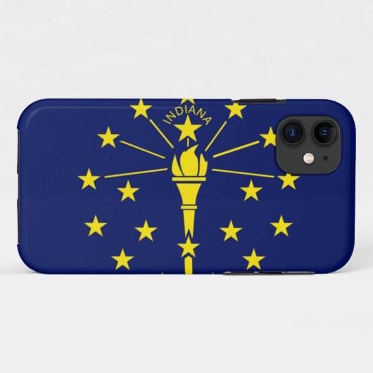 Indiana Flag Case-Mate iPhone Case (Achterkant (horizontaal))
