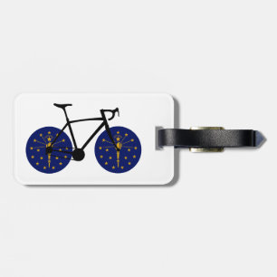 Indiana Flag Fietsen Bagagelabel