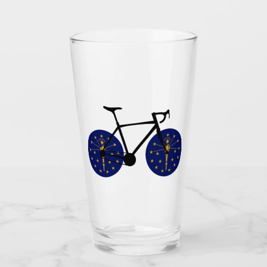 Indiana Flag Fietsen Glas (Voorkant)