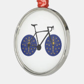 Indiana Flag Fietsen Metalen Ornament (Links)