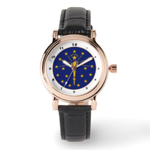 Indiana Flag & Indiana mode VS/designwatch Horloge