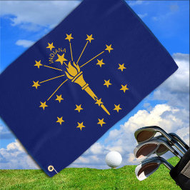 Indiana Flag & Indiana State USA golf-/sportfans Golfhanddoek