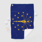 Indiana Flag & Indiana State USA golf-/sportfans Golfhanddoek (Insitu)