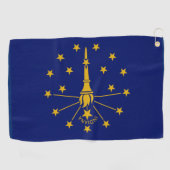 Indiana Flag & Indiana State USA golf-/sportfans Golfhanddoek (Horizontaal)