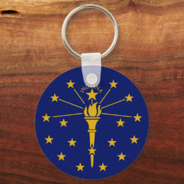 Indiana Flag & Indiana-vakantie, patriotten/sport Sleutelhanger