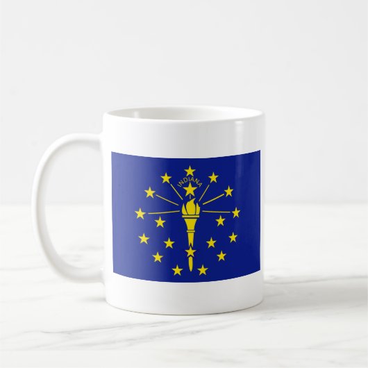 Indiana Flag + Kaart Mok (Links)