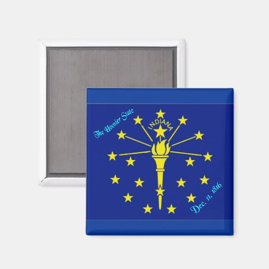 Indiana Flag Magnet (Voorkant / Achterkant)