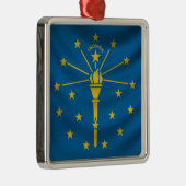 Indiana Flag Metalen Ornament (Rechts)