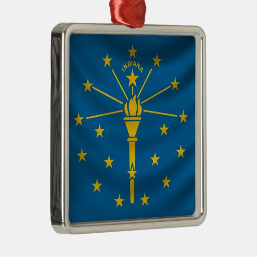 Indiana Flag Metalen Ornament (Rechts)