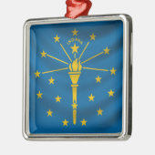 Indiana Flag Metalen Ornament (Links)