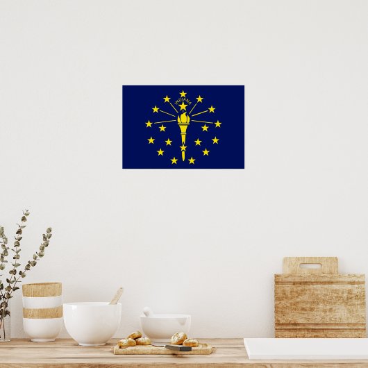 Indiana Flag Poster (Keuken)