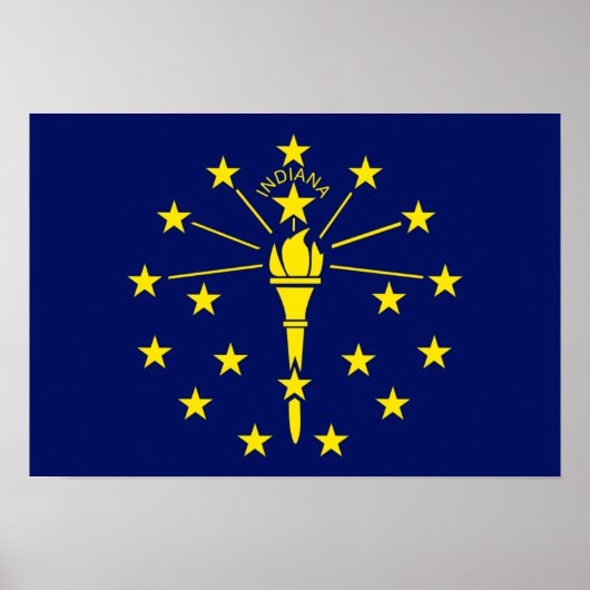 Indiana Flag Poster (Voorkant)