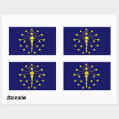 Indiana Flag Rechthoekige Sticker (Vel)