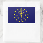 Indiana Flag Rechthoekige Sticker (Tas)