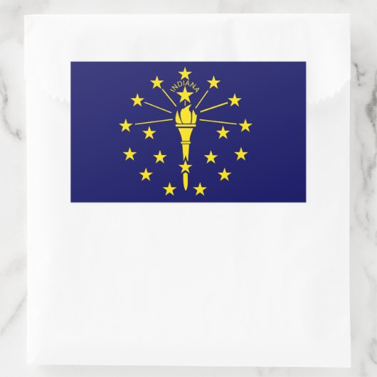Indiana Flag Rechthoekige Sticker (Tas)