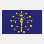 Indiana Flag Rechthoekige Sticker (Voorkant)