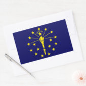 Indiana Flag Rechthoekige Sticker (Envelop)