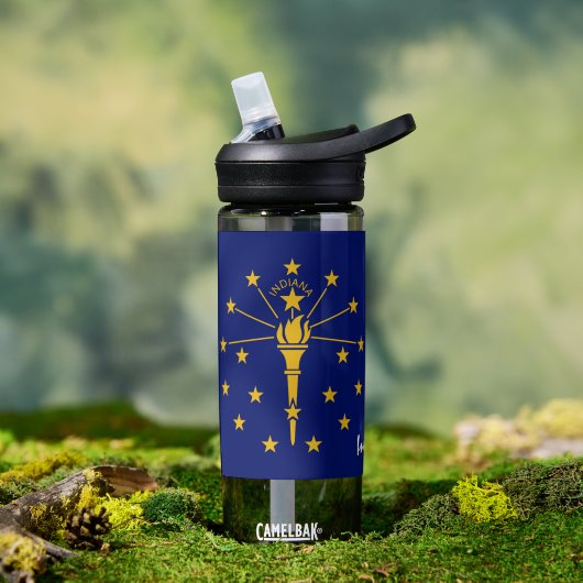 Indiana fles, patriottische Indiana vlag Waterfles (Buiten)