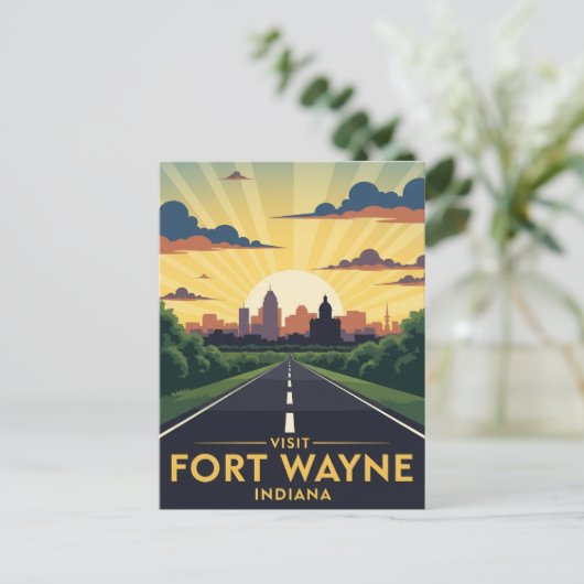 Indiana Fort Wayne Travel Briefkaart (Staand voorkant)