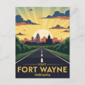 Indiana Fort Wayne Travel Briefkaart (Voorkant)