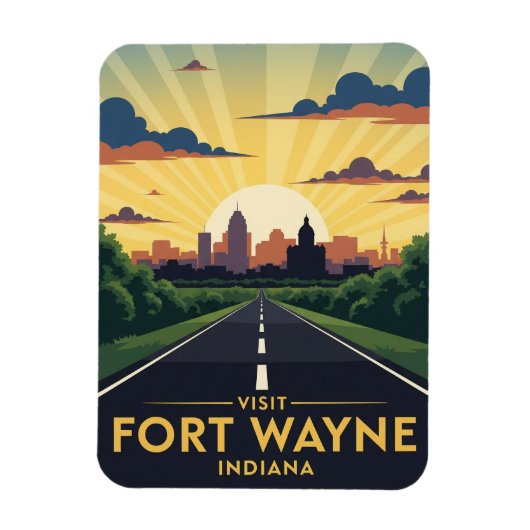 Indiana Fort Wayne Travel Magneet (Verticaal)