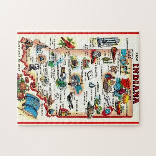  Indiana Geïllustreerd Legpuzzel (Horizontaal)