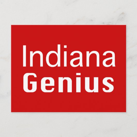 Indiana Genius Gifts Briefkaart (Voorkant)