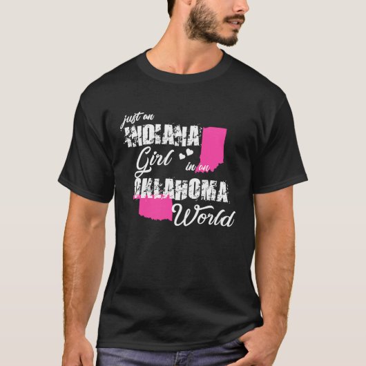 Indiana Gewoon een Indiana meisje in een Oklahoma T-shirt (Voorkant)