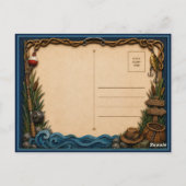 Indiana Gone Fishing Meerforel Briefkaart (Achterkant)