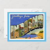 Indiana-groeten uit de VS Briefkaart (Voorkant / Achterkant)