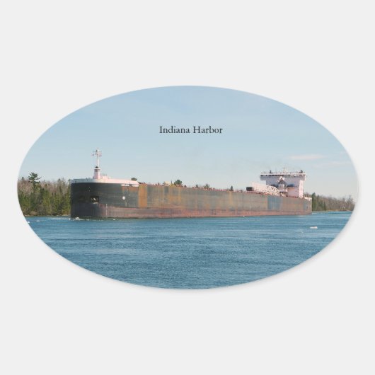 Indiana Harbour-sticker Ovale Sticker (Voorkant)