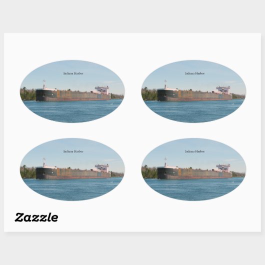 Indiana Harbour-sticker Ovale Sticker (Vel)
