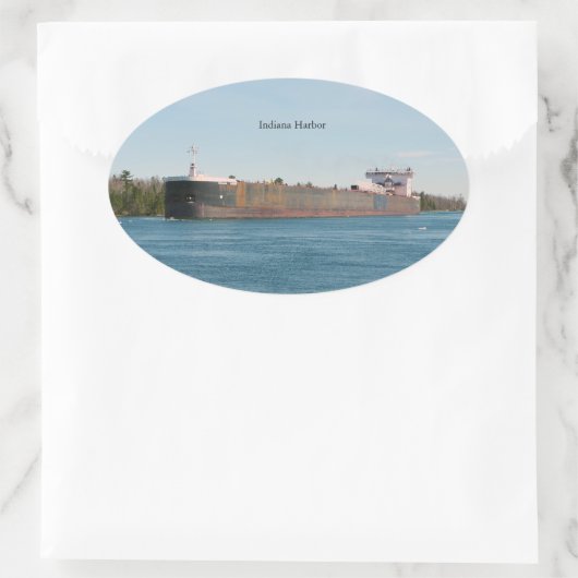 Indiana Harbour-sticker Ovale Sticker (Tas)
