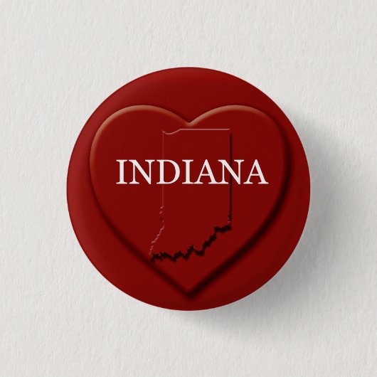 Indiana Heart Map Design Button (Voorkant)