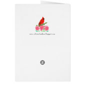 Indiana Hello Red Cardinal Watercolor Bird (Achterkant)