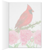 Indiana Hello Red Cardinal Watercolor Bird (Binnen (Rechts))
