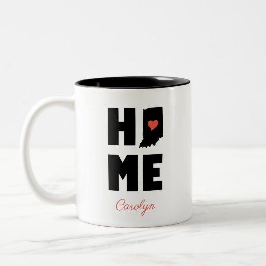 Indiana Home gepersonaliseerd Tweekleurige Koffiemok (Links)