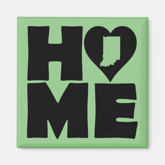 Indiana Home Heart State Koelkastmagneet Magneet (Voorkant)