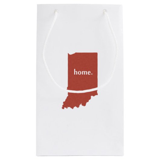 Indiana home silhouette state-kaart klein cadeauzakje (Achterkant)