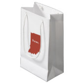 Indiana home silhouette state-kaart klein cadeauzakje (Voorkant Gekanteld)