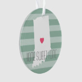 Indiana Home State Love met Custom Heart Ornament (voorkant)